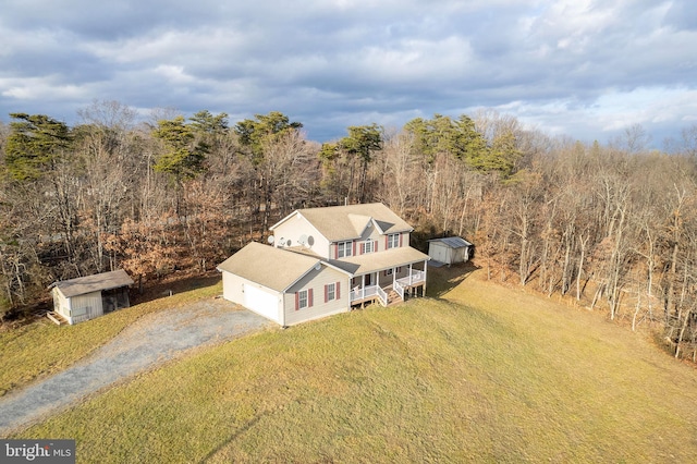 birds eye view of property