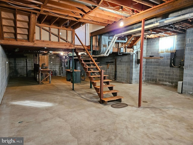 view of basement