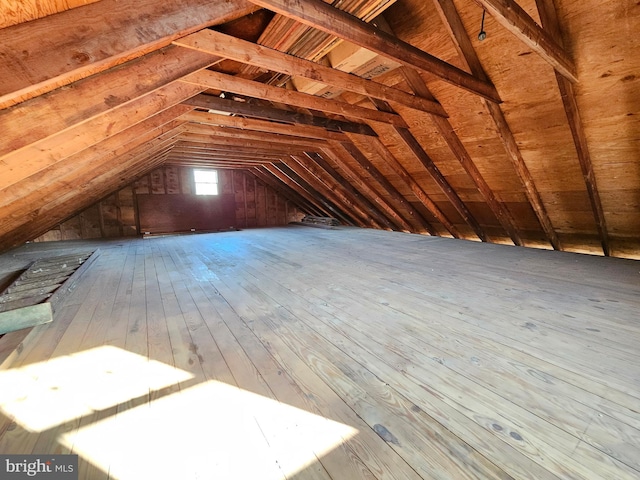 view of attic