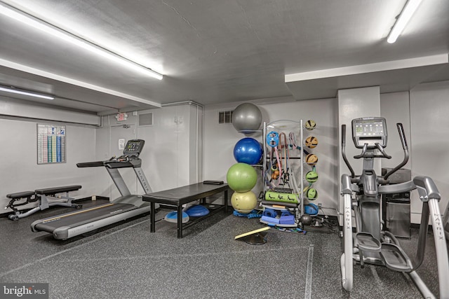 view of exercise room