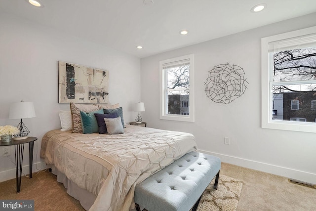 view of carpeted bedroom