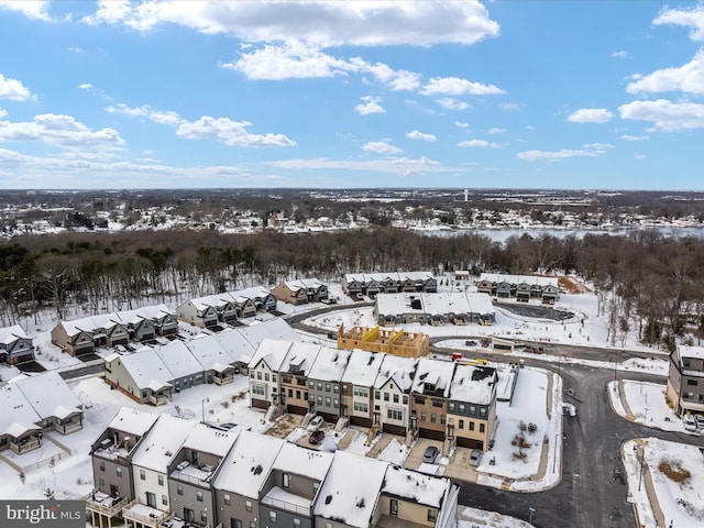 view of snowy aerial view