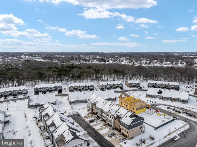 view of snowy aerial view