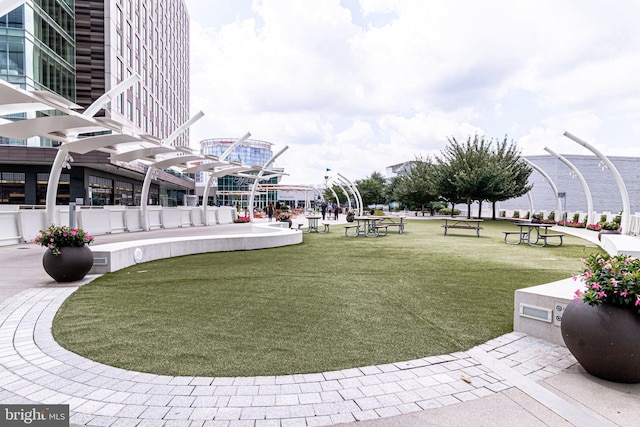 view of home's community featuring a yard