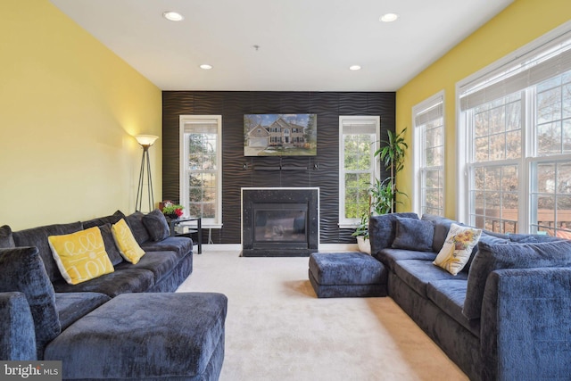 view of carpeted living room