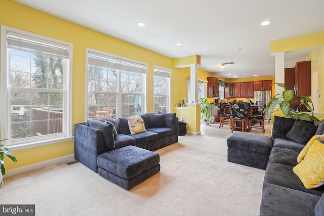 view of carpeted living room