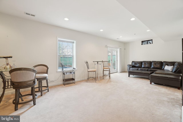 view of carpeted living room