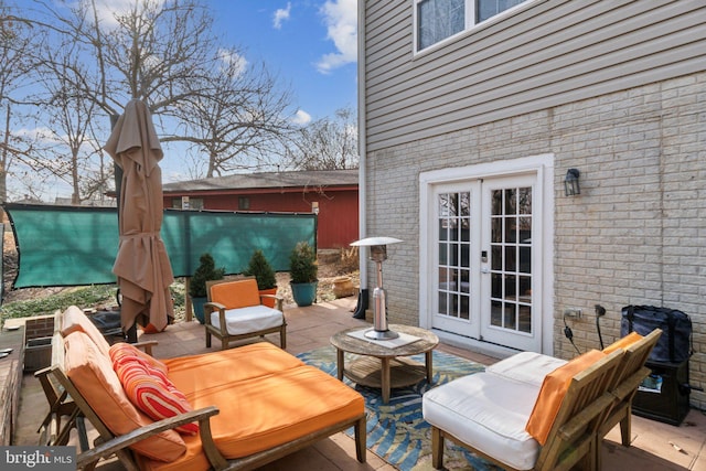 view of patio / terrace with french doors