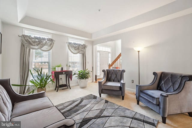 view of carpeted living room