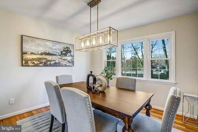 dining room featuring hardwood / wood-style flooring