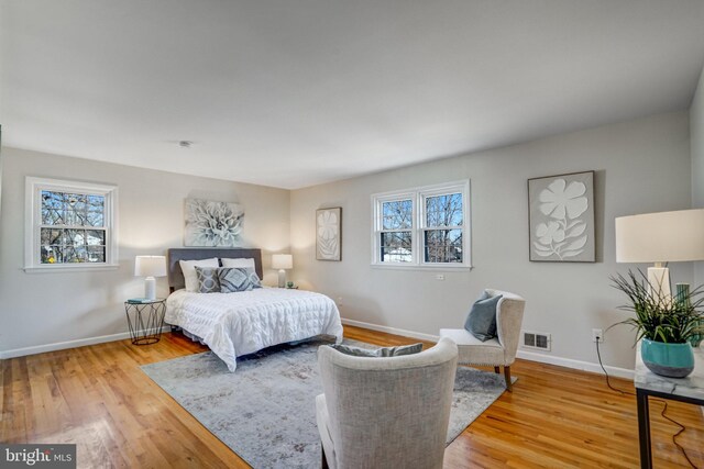 bedroom featuring hardwood / wood-style flooring