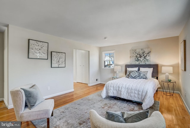 bedroom featuring hardwood / wood-style flooring