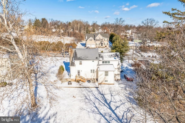 view of snowy aerial view