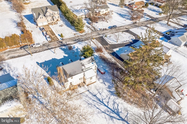 view of snowy aerial view