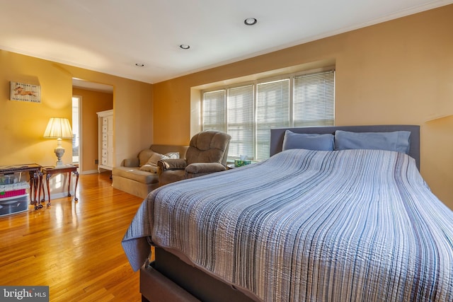 bedroom featuring light hardwood / wood-style floors