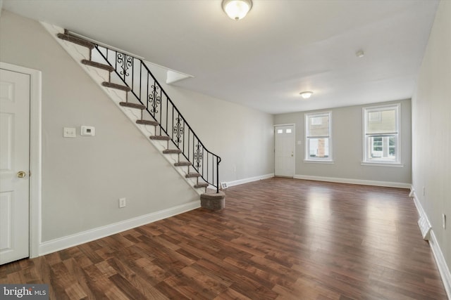 interior space featuring dark hardwood / wood-style flooring