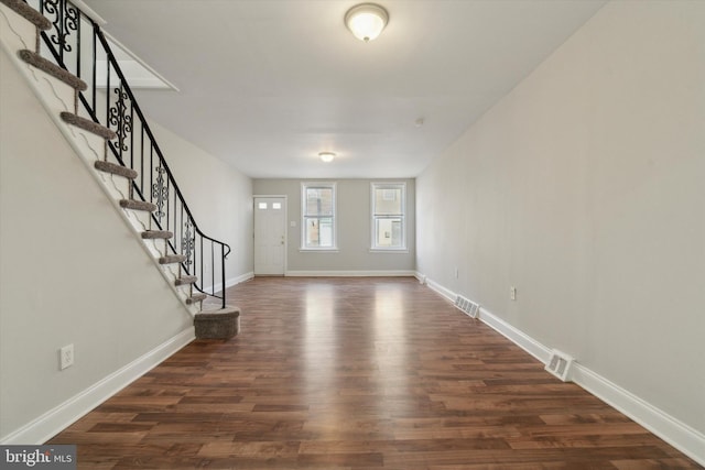 entryway featuring dark hardwood / wood-style floors