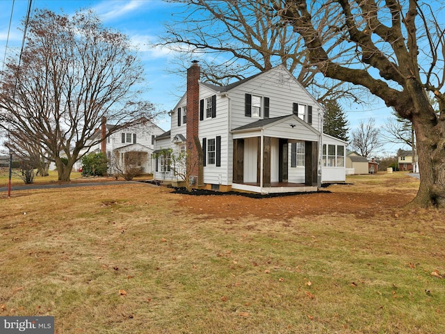 exterior space featuring a lawn