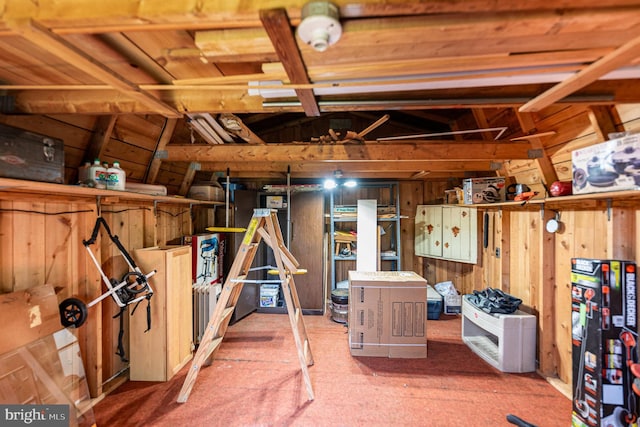 939 Starbit Rd, Towson, MD 21286 - below grade area featuring wood walls