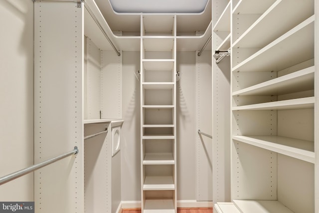 view of walk in closet