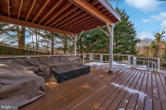 view of wooden deck