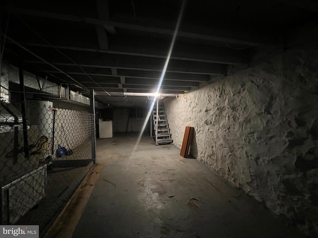 view of basement