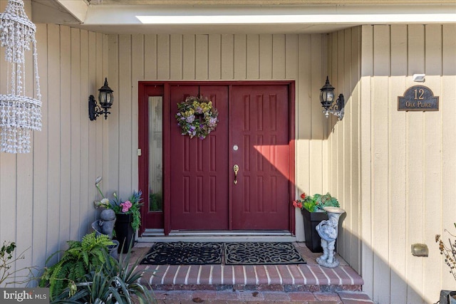 view of doorway to property