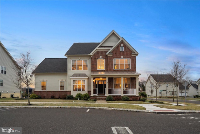 view of front of property featuring a porch