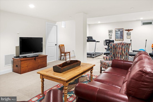 view of carpeted living room