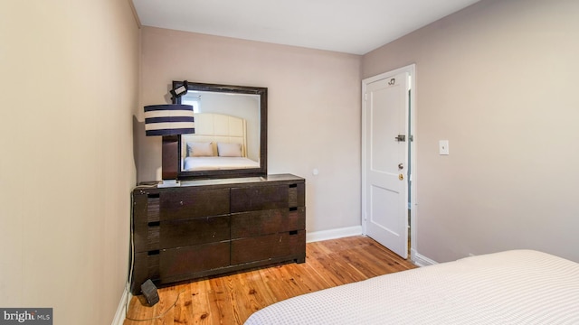 bedroom featuring light hardwood / wood-style floors