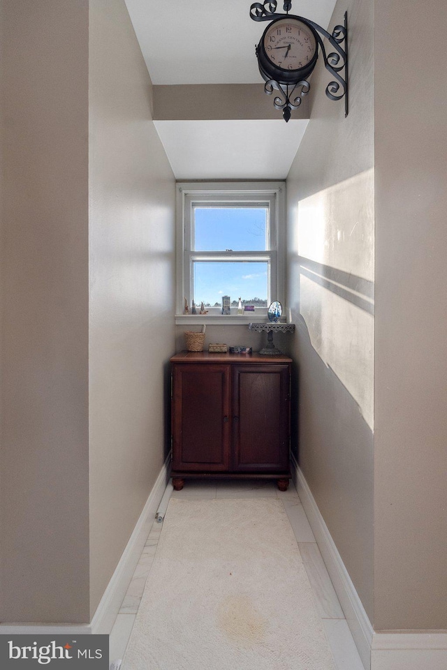 bathroom with tile patterned flooring