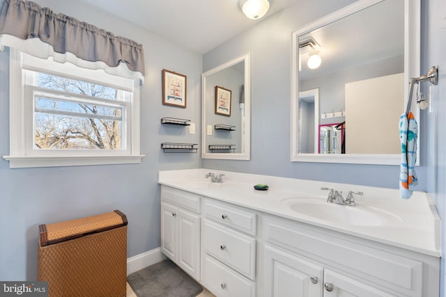 bathroom with vanity