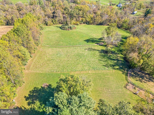 bird's eye view featuring a rural view