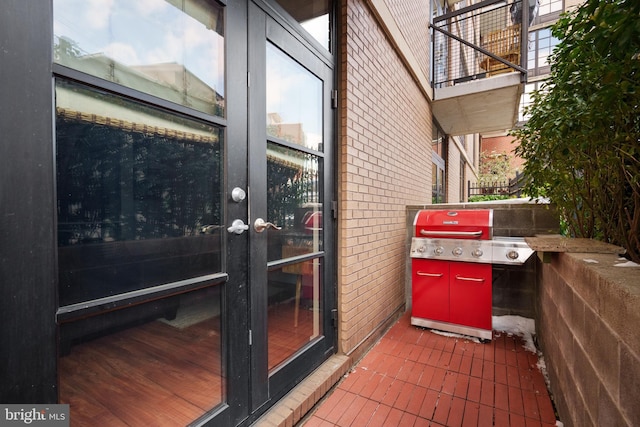 exterior space featuring french doors