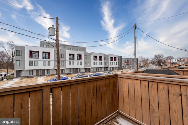 balcony featuring a residential view