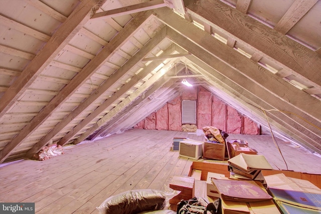 view of attic