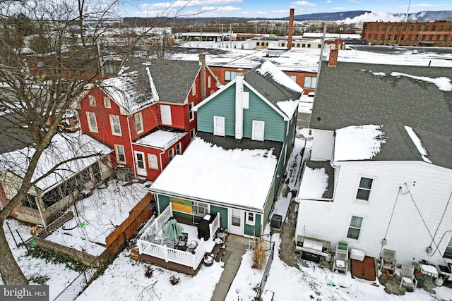 view of snowy aerial view