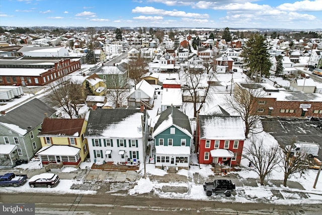 view of snowy aerial view