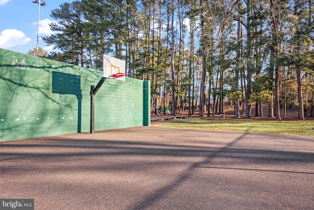 view of sport court with community basketball court