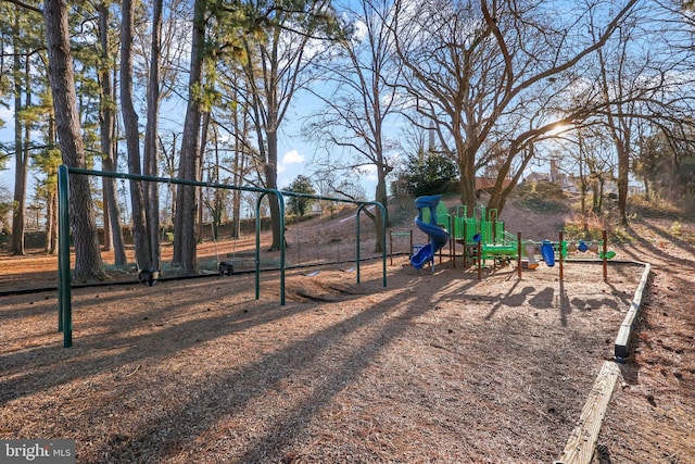 view of community jungle gym