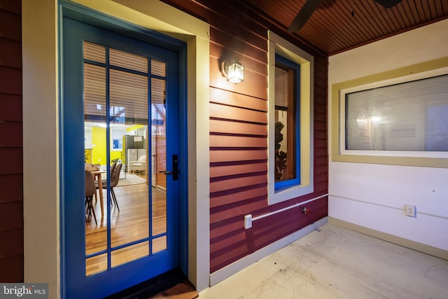 view of doorway to property