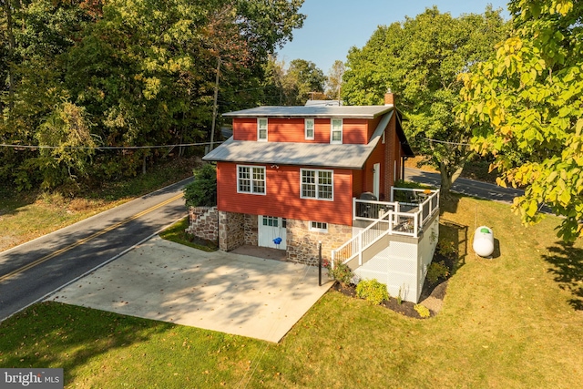 exterior space featuring a yard