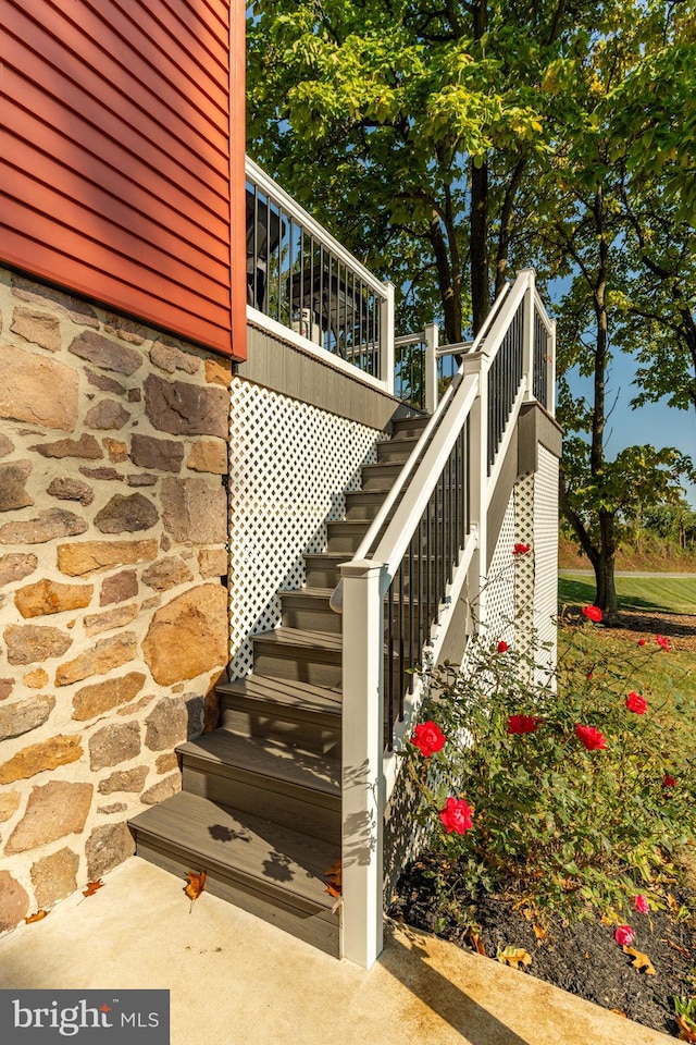 view of stairway