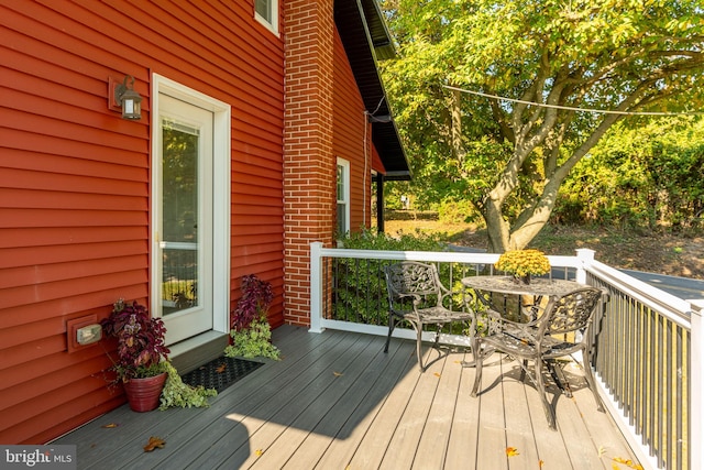 view of wooden deck