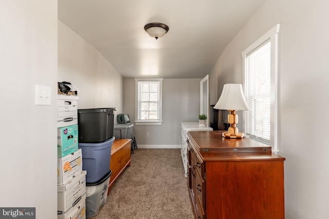 view of carpeted office