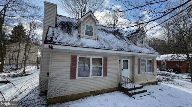 view of new england style home