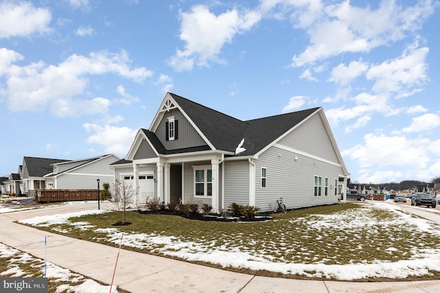 view of front facade with a garage