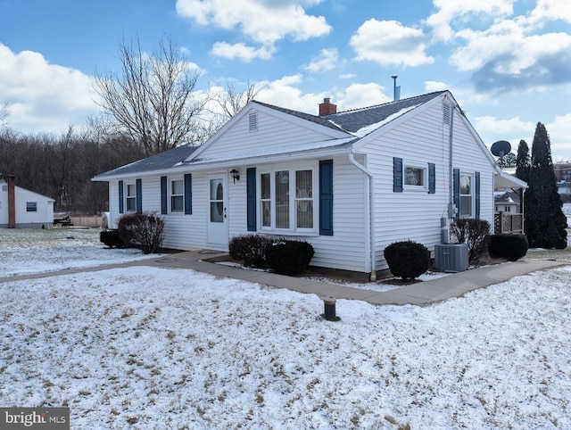 single story home with central AC