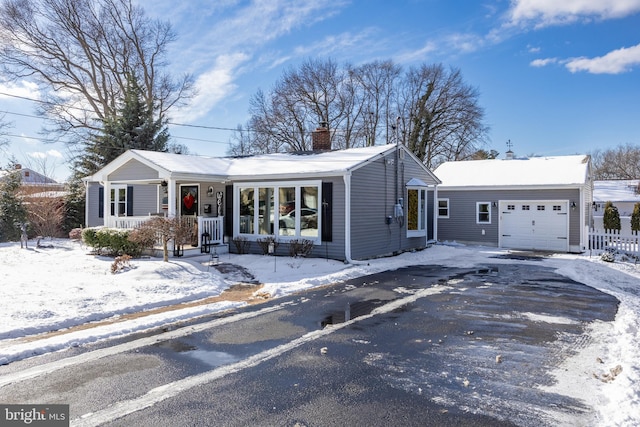 ranch-style home with a garage