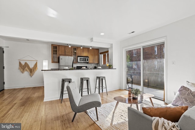 interior space featuring light hardwood / wood-style floors